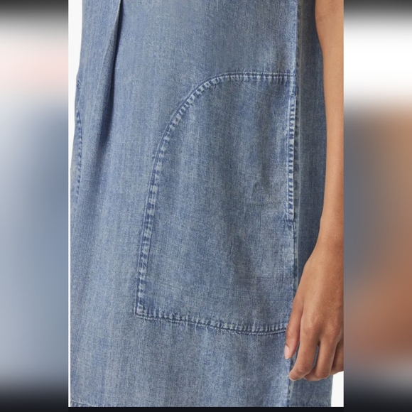 Splendid Wren Indigo Chambray Shift Minidress • NWOT 🦈 - Picture 3 of 9